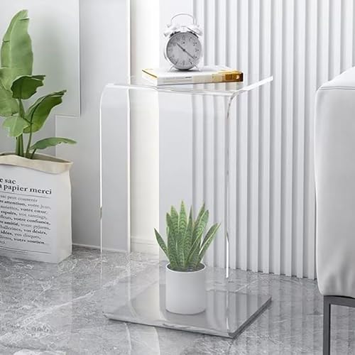 Moderner Acryl Beistelltisch transparent für Wohnzimmer Schlafzimmer Terrasse Büro 30x30x65cm Eleganter Beistelltisch mit vielseitigem Design von Generic