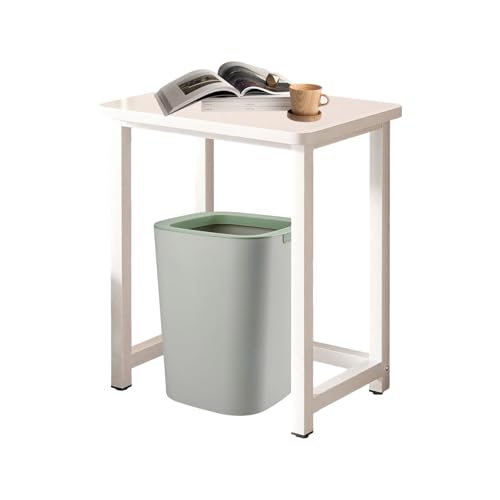 Moderner Akzent Tabelle 75 cm hoch, vielseitig für Drucker, Fischtank, Robotervakuum, Minimalist und Funktionelles Design weiß 60x40cm(23.6x15.7in) von Generic