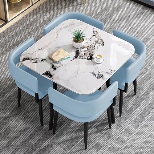 Moderner Büroempfang Tisch mit Verhandlungs- und Esszimmerfunktion Platzsparende Esszimmer- und Küchenmöbel in Hellblau Moderner Büroempfang Tisch mit Verhandlungs- und Esszimmerfunktion Platzsparende Esszimmer- und Küchenmöbel in Hellblau von Generic