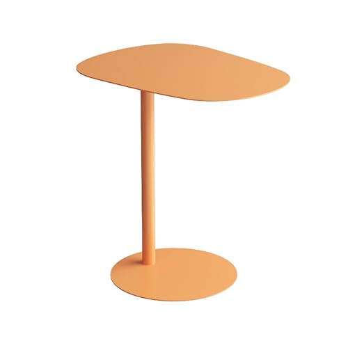 Moderner C-förmiger Beistelltisch für Sofa und Bett, orange Kohlenstoffstahl, Akzenttisch für Wohnzimmer, Büro, Balkon, 50 cm Höhe (H:50 cm) Beistelltisch unter dem Sofa oder Couchtisch gleiten von Generic