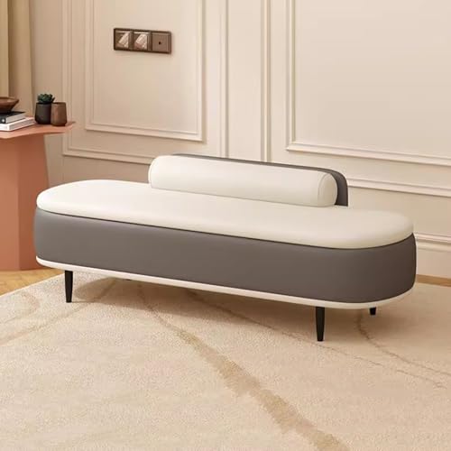 Moderner Couchtisch Ottomane mit Lendenpolster Flurorganizer Kunstleder Fußhocker Hocker Designer Sitzhocker Bettende dunkelgrau beige 80cm Moderner Couchtisch Ottomane mit Lendenpolster Flurorganizer Kunstleder Fußhocker Hocker Designer Sitzhocker Bettende dunkelgrau beige 80cm von Generic