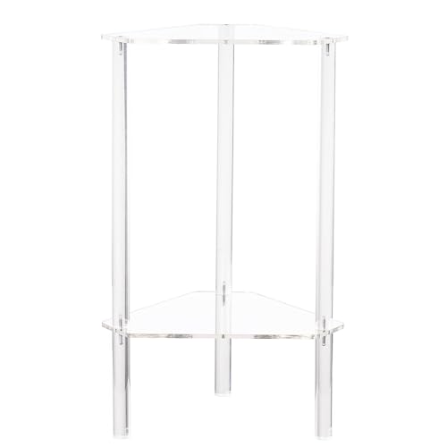 Moderner Ecktisch aus Acryl – transparenter doppelseitiger Beistelltisch für Schlafzimmer oder Wohnzimmer, Mehrzweck-Seitenständer, minimalistisches Möbelstück für Zuhause, Regal von Generic