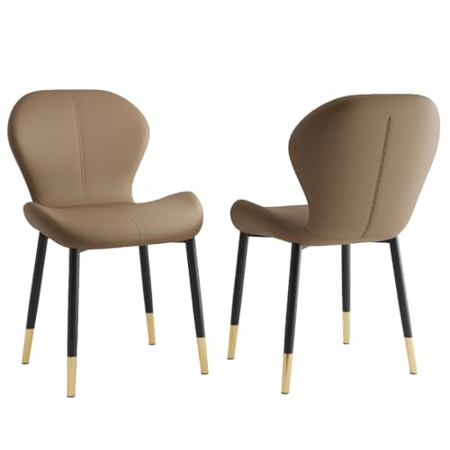 Moderner Esszimmerstuhl, 2er-Set, gepolsterte Küchen-Esszimmerstühle mit Metallbeinen, Akzentstuhl, modernes Leder, Bequeme, Moderne gepolsterte Seitenstühle für das Esszimmer Moderner Esszimmerstuhl, 2er-Set, gepolsterte Küchen-Esszimmerstühle mit Metallbeinen, Akzentstuhl, modernes Leder, Bequeme, Moderne gepolsterte Seitenstühle für das Esszimmer von Generic