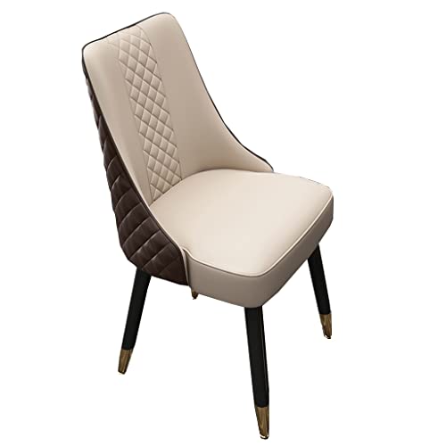Moderner Esszimmerstuhl, gepolsterte Esszimmerstühle aus Leder, Akzentstuhl mit Holzbeinen, Küchenstühle, armloser Freizeit-Beistellstuhl für Esszimmer und Wohnzimmer von Generic