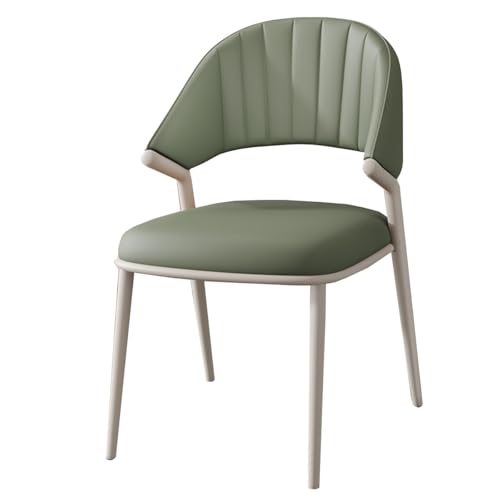 Moderner Esszimmerstuhl gepolstert, Mid-Century Modern Stühle mit gepolsterter Sitzfläche, omischer Rückenlehne, Metallbeinen, Küchen- und Esszimmerstühle für Konferenzraum, Wohnzimmer von Generic