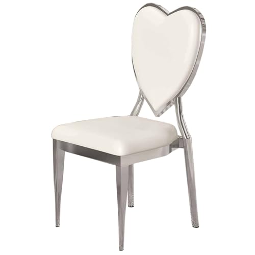 Moderner Esszimmerstuhl mit runder Rückenlehne, Leder-Esszimmerstühle für die Küche, moderner Akzentstuhl aus der Mitte des Jahrhunderts, Moderne ovale Seitenstühle für Küche, Esszimmer, Wohnzimmer, von Generic
