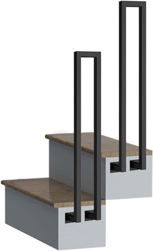 Moderner Handlauf Für Außentreppen Im Innenbereich, Seitliche Montage U-förmiges Schmiedeeisernes Geländer, Unterstützendes Treppengeländer-kit - Vierkantrohr-Design, 1.6ft/50cm Moderner Handlauf Für Außentreppen Im Innenbereich, Seitliche Montage U-förmiges Schmiedeeisernes Geländer, Unterstützendes Treppengeländer-kit - Vierkantrohr-Design, 1.6ft/50cm von Generic