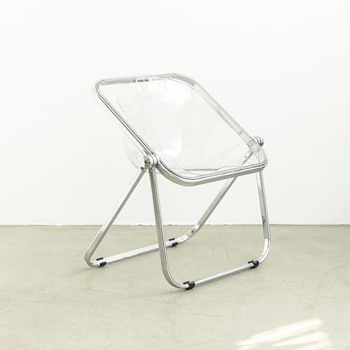 Moderner Klappstuhl aus Acryl, Faltbarer Balkon Stühle, Keine Montage Erforderlich, Geeignet für Kleine Wohnungen, Home Office, Schlafzimmer, Wohnzimmer(Clear) von Generic