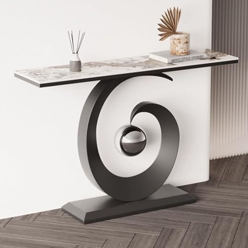 Moderner Konsolentisch for den Eingangsbereich, industrieller Flurtisch mit stilvollem Metallrahmen, schmaler Sofa-Beistelltisch im Landhausstil, Foyertische for Eingangshalle, Flur, Wohnzimmer(Black Moderner Konsolentisch for den Eingangsbereich, industrieller Flurtisch mit stilvollem Metallrahmen, schmaler Sofa-Beistelltisch im Landhausstil, Foyertische for Eingangshalle, Flur, Wohnzimmer(Black von Generic