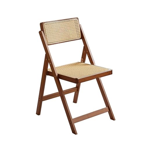 Moderner Rattan-Klappstuhl, Tragbarer Klappsessel, kein Zusammenbauen für Küche, Wohnzimmer, Balkon, Schlafzimmer, Außenbereich, Platzsparend(Brown) von Generic