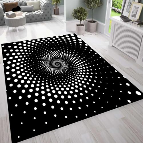 Moderner Teppich Für Wohnzimmer Schlafzimmer Teenager Junge Mädchen 3D Bunte Abstrakte Streifen Druck rutschfest Teppiche Flanell Spielmatte 120 X 160 cm - Leicht Zu Reinigen -879832670559 von Generic