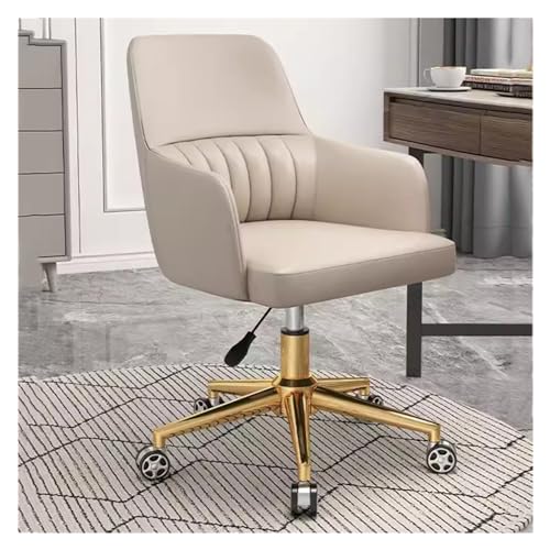Moderner ergonomischer Bürostuhl – Drehbarer Schreibtischstuhl mit goldenem Fußkreuz, gepolsterter Sessel, bequemer Computer-Arbeitshocker für Wohnzimmer und Arbeitszimmer Moderner ergonomischer Bürostuhl – Drehbarer Schreibtischstuhl mit goldenem Fußkreuz, gepolsterter Sessel, bequemer Computer-Arbeitshocker für Wohnzimmer und Arbeitszimmer von Generic