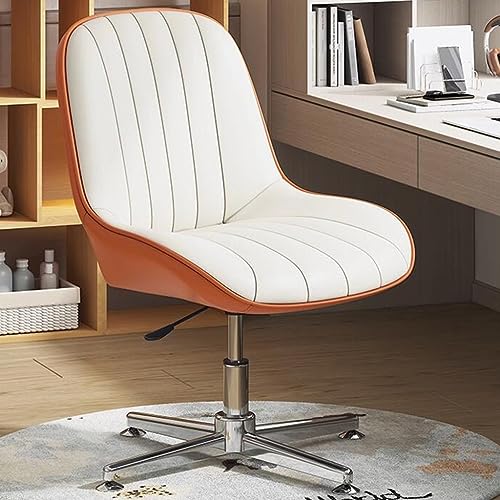 Moderner ergonomischer Bürostuhl ohne Armlehnen mit Kunstleder-Polsterung und drehbarem Sockel und bequemem Design für Zuhause oder im Büro. von Generic
