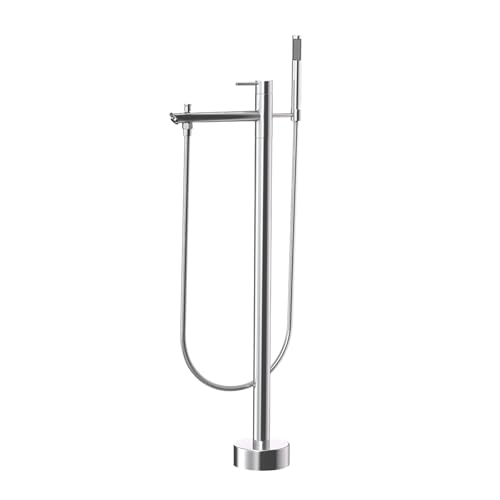 Moderner freistehender Wannenhahn aus Messing mit Handbrause und Einzelgriff-Standalone-Design Moderner freistehender Wannenhahn aus Messing mit Handbrause und Einzelgriff-Standalone-Design von Generic