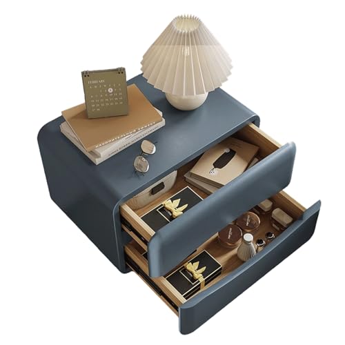 Moderner hochwertiger Nachttisch mit Schubladen und dekorativem Aufbewahrungsschrank, geeignet for Schlafzimmer dunkelgrauer Aufbewahrungsschrank(Blue,50cm(19.7inch)) von Generic