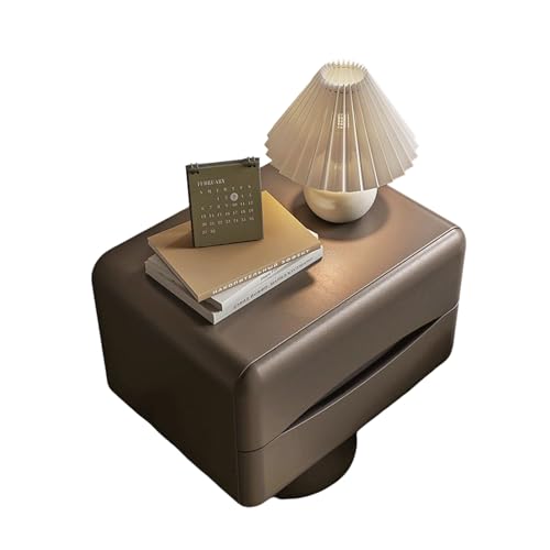 Moderner hochwertiger Nachttisch mit Schubladen und dekorativem Aufbewahrungsschrank, geeignet for Schlafzimmer dunkelgrauer Aufbewahrungsschrank(Khaki,40cm(15.7inch)) von Generic
