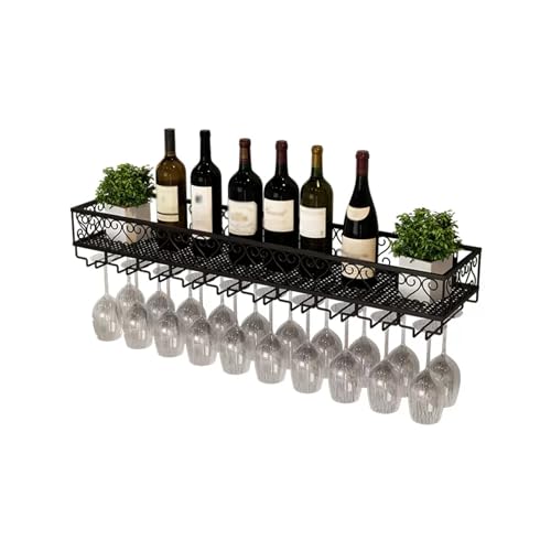 Moderner kommerzieller Weinglashalter, Wandhalterung mit großer Kapazität für Weinflaschen, hängende Weinwandregale für das Wohnzimmer, Industrie, Wanddekoration, für Home Bar Esszimmer Küch Moderner kommerzieller Weinglashalter, Wandhalterung mit großer Kapazität für Weinflaschen, hängende Weinwandregale für das Wohnzimmer, Industrie, Wanddekoration, für Home Bar Esszimmer Küch von Generic