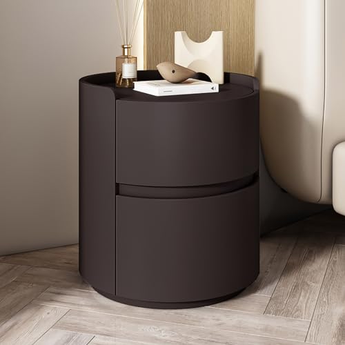 Moderner minimalistischer Schlafzimmernachttisch aus Massivholz, runder Nachttisch mit Ablagefächern, Beistelltisch für Schlafzimmer, Kommode, Holznachttisch, Mini Nachttisch Moderner minimalistischer Schlafzimmernachttisch aus Massivholz, runder Nachttisch mit Ablagefächern, Beistelltisch für Schlafzimmer, Kommode, Holznachttisch, Mini Nachttisch von Generic