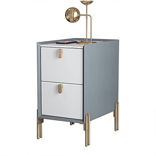 Moderner schmaler Nachttisch aus der Mitte des Jahrhunderts mit 2 Ablagefächern Sintersteinplatte Nachtschrank für kleine Räume minimalistisches Design in grau blau und Moderner schmaler Nachttisch aus der Mitte des Jahrhunderts mit 2 Ablagefächern Sintersteinplatte Nachtschrank für kleine Räume minimalistisches Design in grau blau und von Generic