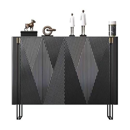 Moderner stapelbarer Schuhschrank für kleinen Eingangsbereich, Schwarz, 160 x 35 x 110 cm von Generic