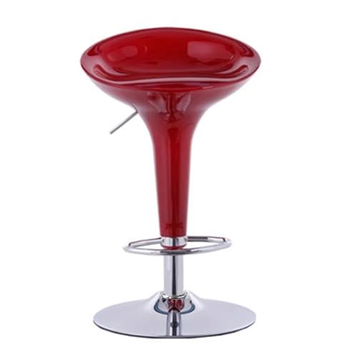 Moderner und Einfacher Barhocker, Bar-Empfangs-Hochhocker, Kann Angehoben und Gedreht Werden, Mit Einem Größeren Edelstahl-Chassis, Passend for Jedes Restaurant, Café, Bar(Red) von Generic