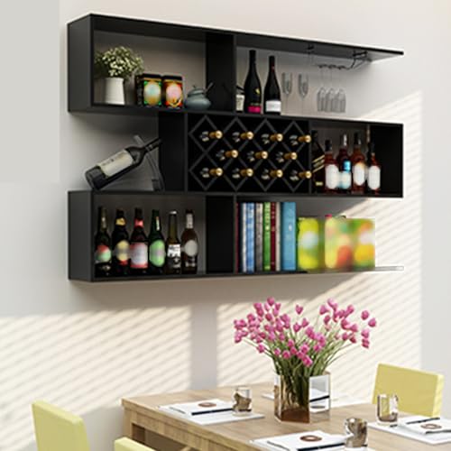 Modernes 3-stöckiges wandmontiertes Weinregal mit Glashalter - Stilvoller Weinschrank für Bars und Restaurants, perfekt für Wohnkultur und platzsparende Aufbewahrung Modernes 3-stöckiges wandmontiertes Weinregal mit Glashalter - Stilvoller Weinschrank für Bars und Restaurants, perfekt für Wohnkultur und platzsparende Aufbewahrung von Generic