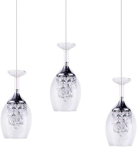 Modernes Foyer Kronleuchter Modernes Kristall Weinglas Kronleuchter, 3 Leuchten Nordic Led Pendelleuchte, Deckenhängelampe Leuchten Für Bar Wohnzimmer, Arbeitszimmer, Schla, White Light, Round Modernes Foyer Kronleuchter Modernes Kristall Weinglas Kronleuchter, 3 Leuchten Nordic Led Pendelleuchte, Deckenhängelampe Leuchten Für Bar Wohnzimmer, Arbeitszimmer, Schla, White Light, Round von Generic