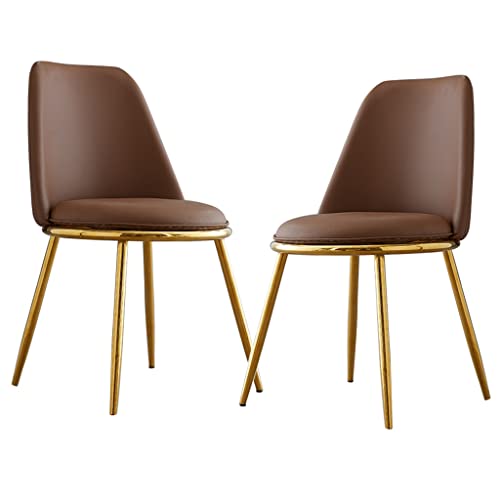 Modernes Mid-Century Esszimmerstuhl-Set aus 2 Stück, Esszimmerstuhl aus Kunstleder mit stabilen, langlebigen Metallbeinen, gepolsterter Küchenstuhl für Küche, Esszimmer und Wohnzimmer von Generic