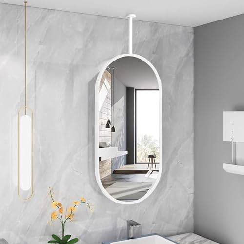 Modernes Oval Für Deckenaufhängung, Deckenschwimmendes Badezimmer Große Wand Mit Deckenmontiertem Ausleger, Dekorative Aufhängung Mit Metallrahmen, 50cmx70cm Modernes Oval Für Deckenaufhängung, Deckenschwimmendes Badezimmer Große Wand Mit Deckenmontiertem Ausleger, Dekorative Aufhängung Mit Metallrahmen, 50cmx70cm von Generic
