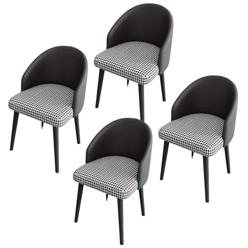 Modernes Set mit 4 gepolsterten Esszimmerstühlen mit Metallbeinen. Ergonomisches Design für Wohnzimmer, Lounge oder Büro. Stilvolle und Bequeme Sitzmöglichkeit für den Frisiertisch oder den Küchenber Modernes Set mit 4 gepolsterten Esszimmerstühlen mit Metallbeinen. Ergonomisches Design für Wohnzimmer, Lounge oder Büro. Stilvolle und Bequeme Sitzmöglichkeit für den Frisiertisch oder den Küchenber von Generic