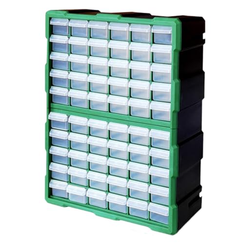 Modularer Schubladen-Organizer - Kompaktes Teile-Aufbewahrungssystem, Sortierschrank für Kleinteile | Werkstatt-Aufbewahrungsbox mit mehreren Fächern, Kunststoff Organizer Stapelbar von Generic