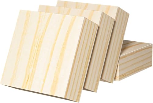 Möbel Riser 4 Stück Holz Risers Heavy Duty Bett Sofa Riser Tischbeine Sofa Füße Unterstützung Bis Zu 500kg, Bett Sofa Tisch, One Color, 15 x 15 x 1.5cm von Generic