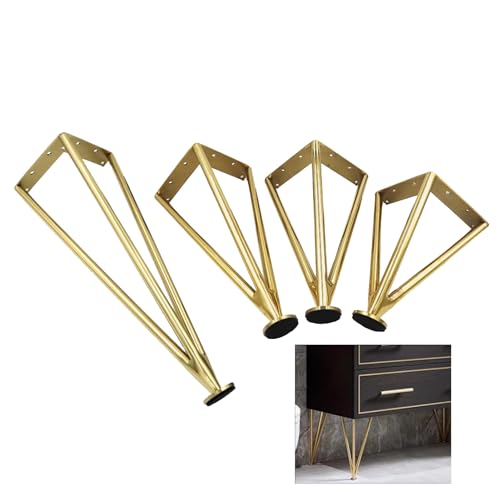 Möbelfüße, 4 Stück, Haarnadelbeine, Moderne Schrankbeine aus Metall, höhenverstellbar, Couchtischfüße für Schrank, Kleiderschrank, Nachttisch (28 cm (11 Zoll)) von Generic