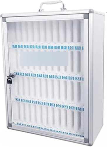 Möbelschlösser Trsparent Abschließbare Handy-aufbewahrungsbox Student Staff Handy-aufbewahrungsbox Restaurt Storage Cabinet Geschenk, Silver, 12 von Generic