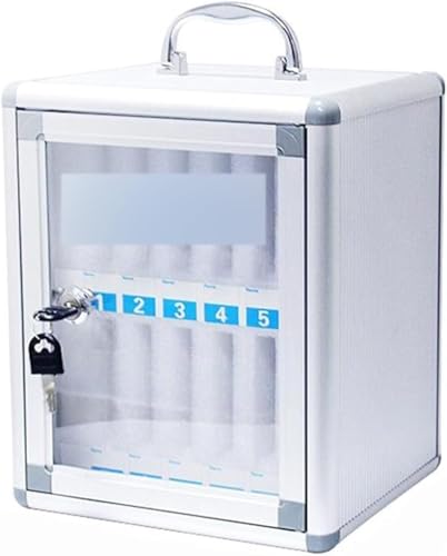 Möbelschlösser Trsparent Abschließbare Handy-aufbewahrungsbox Student Staff Handy-aufbewahrungsbox Restaurt Storage Cabinet Geschenk, Silver, 60 von Generic