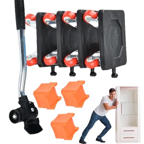 Möbelumzug-Set – Werkzeug zum einfachen Verschieben mit drehbaren Schiebern | Robustes Umzugsset für Sofas, Kommoden, Schreibtische, Geräte von Generic