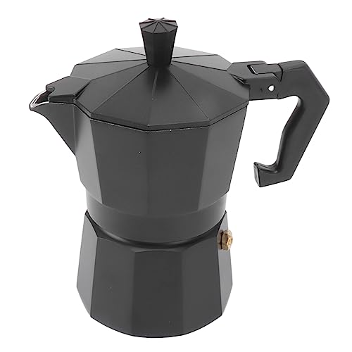 Moka Coffee Maker, Robuste Tragbare Aluminium -Aluminium -Grifflegierung von Moka für Reisen (Schwarz 300 ml) von Generic