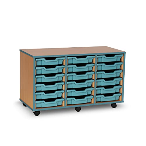 Monarch Mobile School Regal Mit Flachem Tablett 18 Tabletts Buche Monarch Mobile School Regal Mit Flachem Tablett 18 Tabletts Buche von Generic