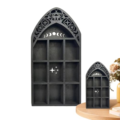 Mondregal - Dekoratives Wandregal - Modernes Aufbewahrungsregal | Mondregal A, Gothic Schlafzimmermöbel, Emaille und Steine, Mondregal - Dekoratives Wandregal - Modernes Aufbewahrungsregal | Mondregal A, Gothic Schlafzimmermöbel, Emaille und Steine, von Generic