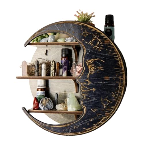 Moon Eckregal - Rustikales schwebendes aus , -Design, Wandmontage, Heimdekoration, platzsparender böhmischer Präsentationsorganisator Moon Eckregal - Rustikales schwebendes aus , -Design, Wandmontage, Heimdekoration, platzsparender böhmischer Präsentationsorganisator von Generic