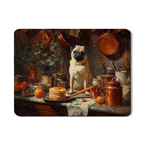 Mops-Abtropfmatten für Küchentheke, rustikaler Vintage-Stil, saugfähiges Gummi-Abtropfgestell, Herbstdekoration, PU-Leder-Trockenunterlage für Küchentheke, Kaffee, Bar, Schutz, 45,7 x 61 cm von Generic