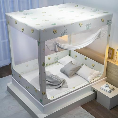 Moskitonetz, Bett-moskitonetz, Dreitüriges Quadratisches Jurten-Anti-moskitonetz, Installationsfreies Zelt, Faltbar Und Tragbar, Geeignet Für Vollständig Geschlossene Anti-moski, A, 1.8M*2.0M Moskitonetz, Bett-moskitonetz, Dreitüriges Quadratisches Jurten-Anti-moskitonetz, Installationsfreies Zelt, Faltbar Und Tragbar, Geeignet Für Vollständig Geschlossene Anti-moski, A, 1.8M*2.0M von Generic