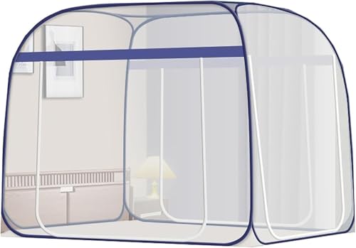 Moskitonetz Dreitüriges Indoor-Bett Himmelbettzelte Atmungsaktiver Privatsphäre-Raum Twin-Size-schlafzelte, Grey, 200x220cm Moskitonetz Dreitüriges Indoor-Bett Himmelbettzelte Atmungsaktiver Privatsphäre-Raum Twin-Size-schlafzelte, Grey, 200x220cm von Generic
