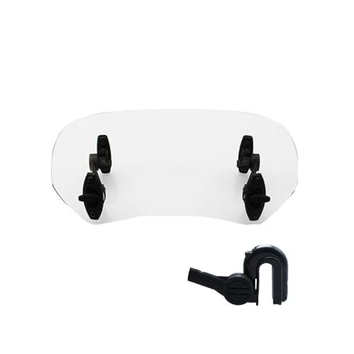 Motorrad Windschutzscheibe Clamp-On Variable Windschutzscheibe Spoiler Verlängerung Für VOGE DS900X(Small Transparent) von Generic