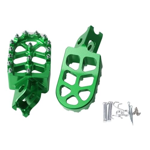 Motorrad Zubehör Fußstütze Fußrasten Fußrasten Pedal Rests Platte Für Honda CRF300L CRF300 Rally CRF 300 L 300L 2022 2023(Green) von Generic