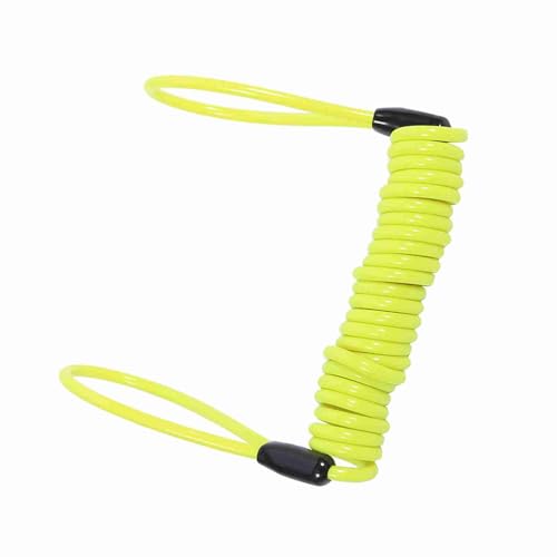 Motorradfahrradalarmscheibenverriegelung Antitheft Security Feder -Spulenkabel für die Bremssicherheit (Gelb) von Generic