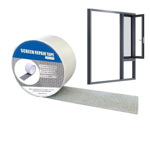 Mückennetz Reparaturband - Leistungsstarker Faser Kleber Wetterfest | Wasserdichter Klebestreifen zum Reparieren von Tränen und Löchern, ideal für Fenster, Türen, von Generic