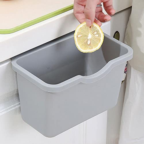 Müll Muster kann Schrank Abfallkorb Kunststoff Mülleimer Küche hängende Tür neu neu Lebensmittelaufbewahrung Kleines Dankeschön Geschenk (Grey, One Size) von Generic