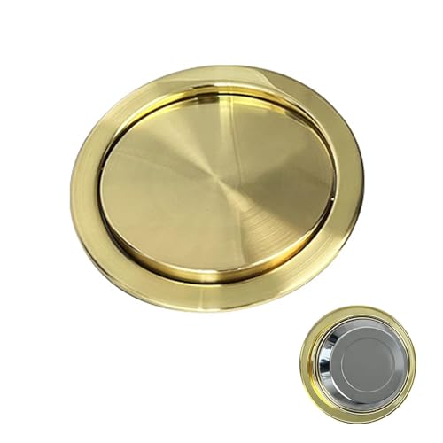 Mülleimer Balance Klappe Abdeckung Eingebettete Arbeitsplatte Eingebauter Mülleimer Drehbarer Oberer Deckel, Küchenschrank Rund Gebürsteter Abfallbehälter Aus Edelstahl 304, Gold Mülleimer Balance Klappe Abdeckung Eingebettete Arbeitsplatte Eingebauter Mülleimer Drehbarer Oberer Deckel, Küchenschrank Rund Gebürsteter Abfallbehälter Aus Edelstahl 304, Gold von Generic