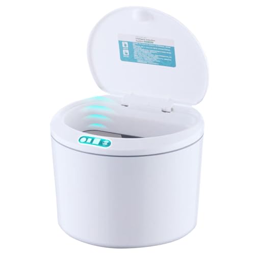 Mülleimer ohne Kontakt, 3 l automatischer Bewegungserkennungskorb mit Deckel, elektrischer Stoff-Snack für Badezimmer, Küche, Waschküche, wiederaufladbar P von Generic